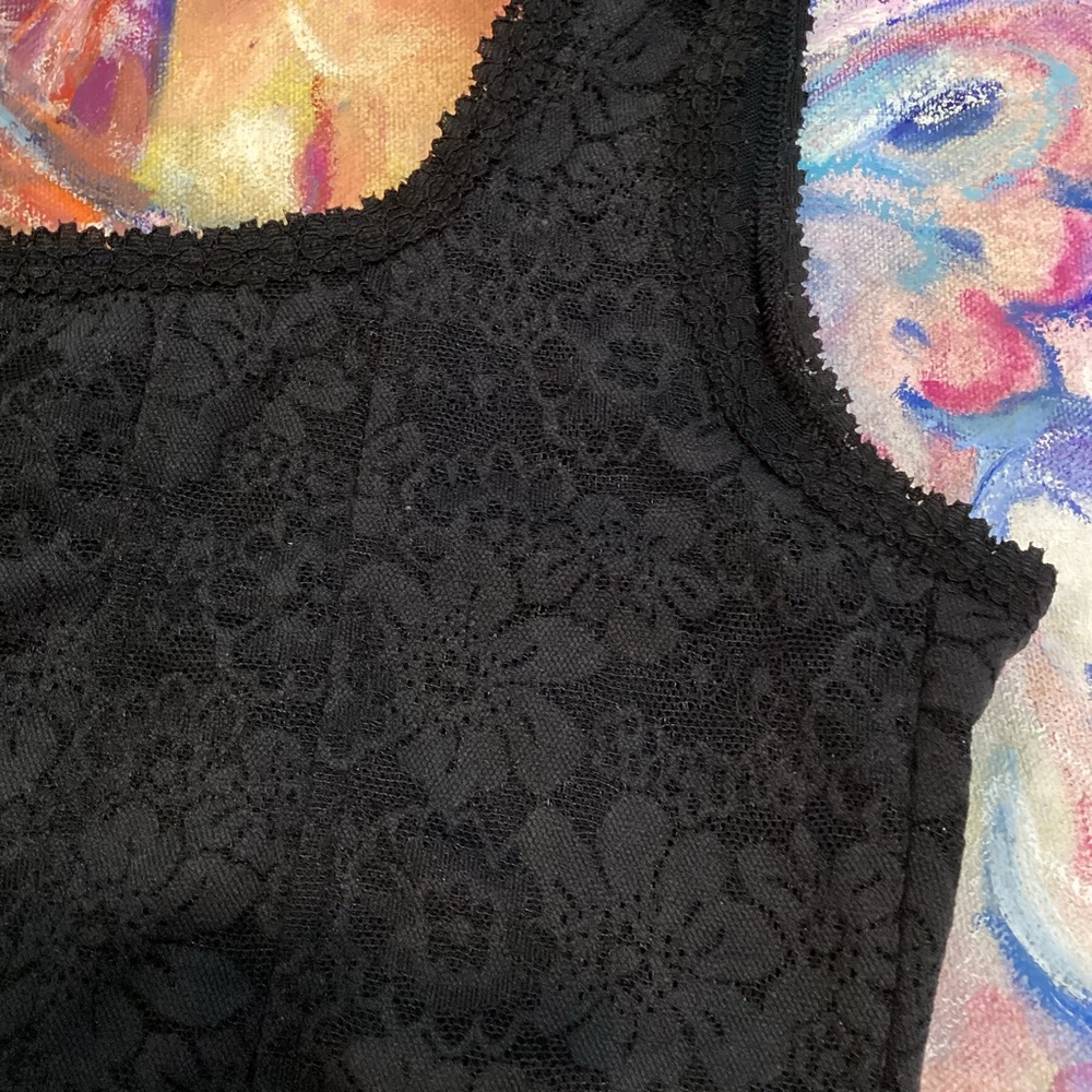 Victoria’s Secret Black Lace Stretch Corset Tank Top - Picture 5 of 5